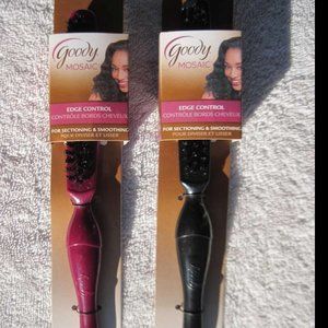 Goody Mosaic Edge Control Sectioning Smoothing Hair Brush Comb Pick Narrow Part